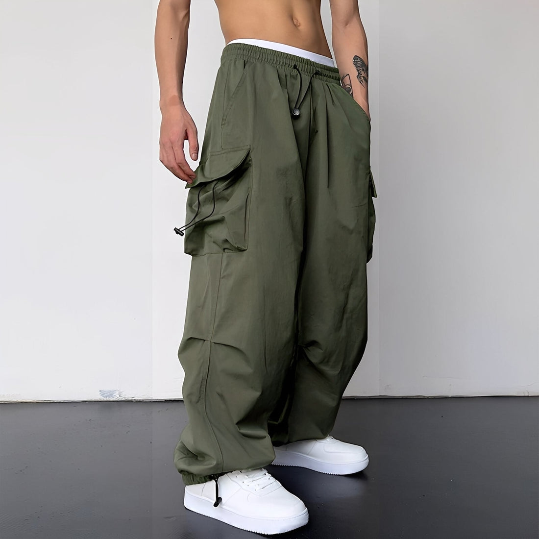 Kaleb - Pantalon cargo baggy tendance pour hommes