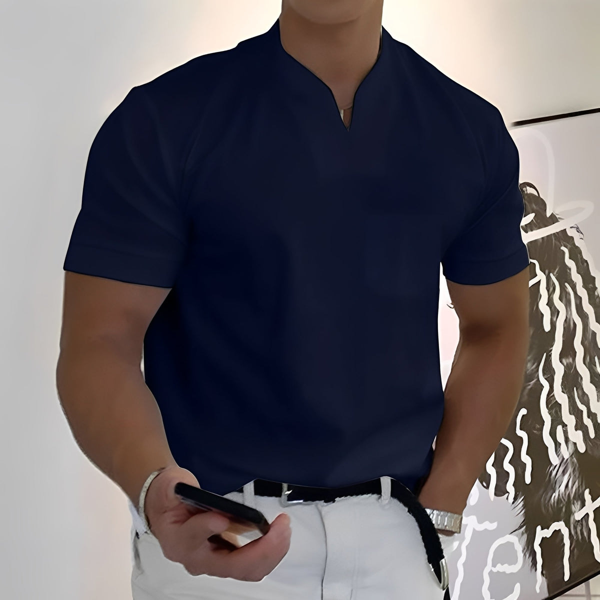 Joel - Chemise décontractée avec élastique pour hommes