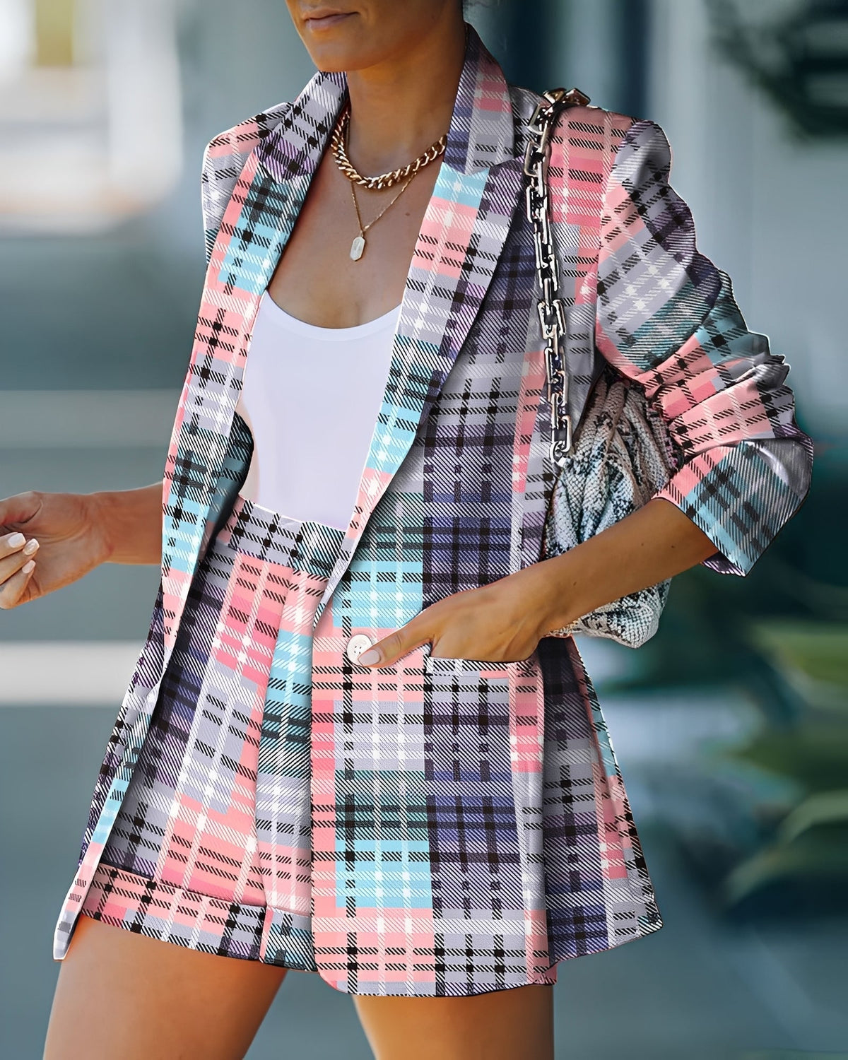 Jessie - Ensemble décontracté de blazer et short pour femmes