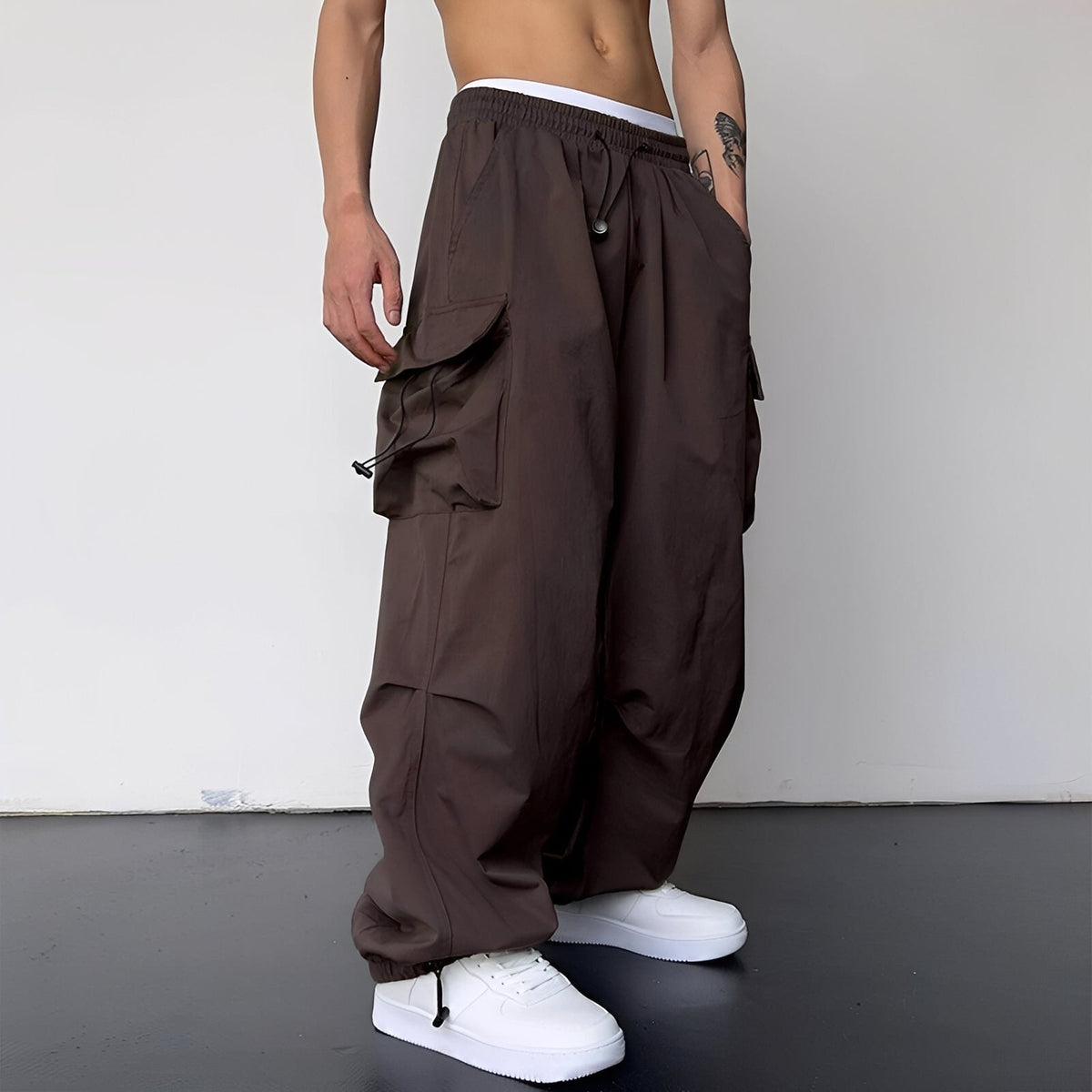 Kaleb - Pantalon cargo baggy élégant pour hommes