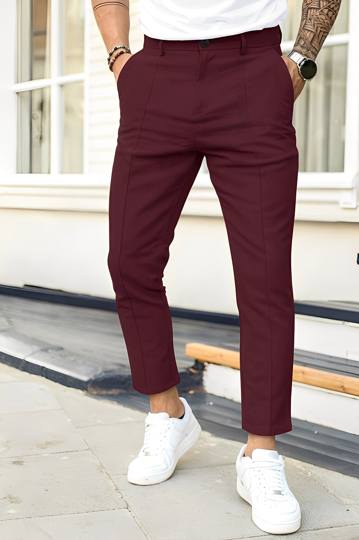 Carson - Pantalon Décontracté Formel pour Hommes