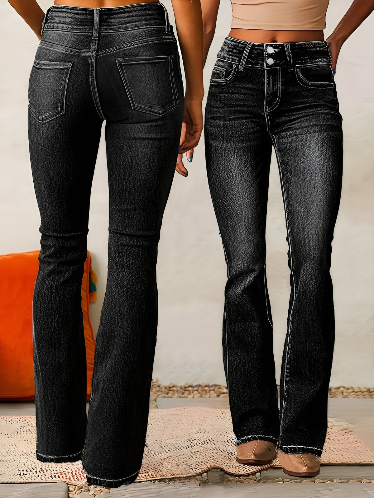Neely - Jeans casual taille haute pour femmes