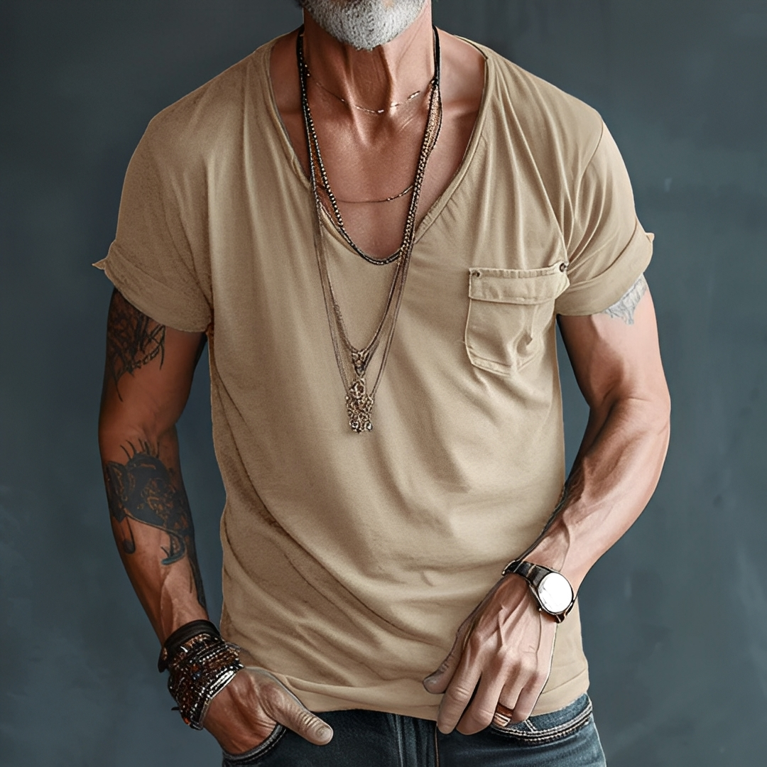 Jelou - T-shirt d'été décontracté pour homme