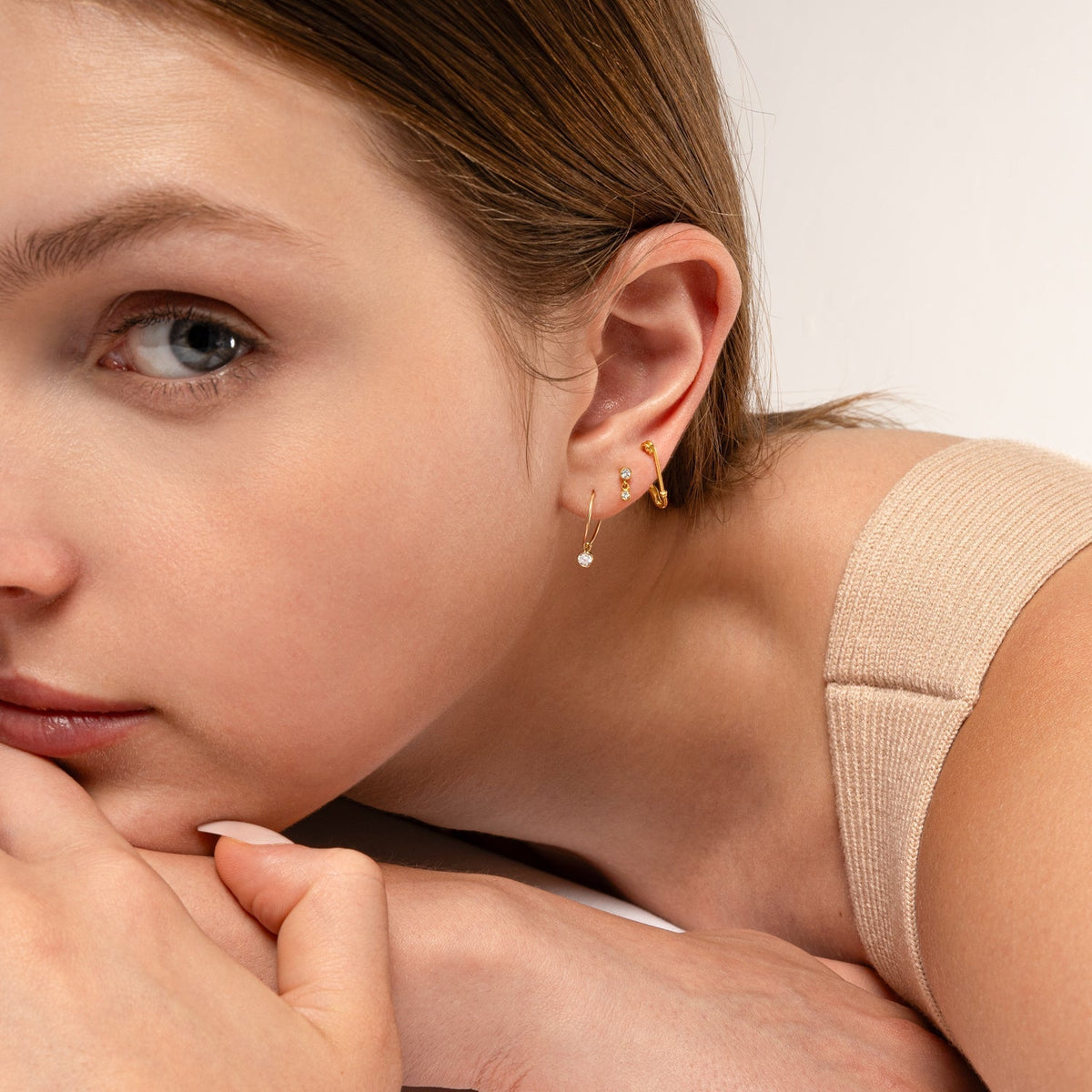 Eden - Petites boucles d'oreilles de sécurité