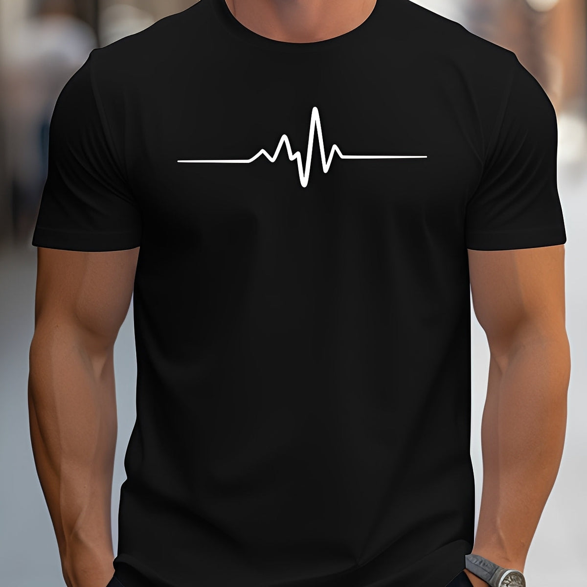 Russell - T-shirt ajusté avec impression pour hommes