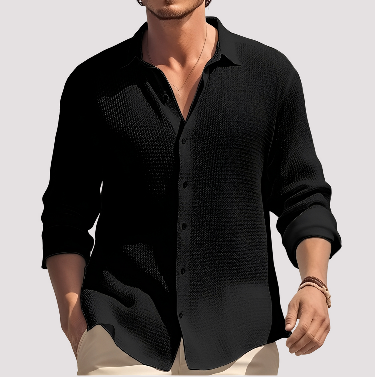 Ollie - Chemise agréable à boutons pour hommes
