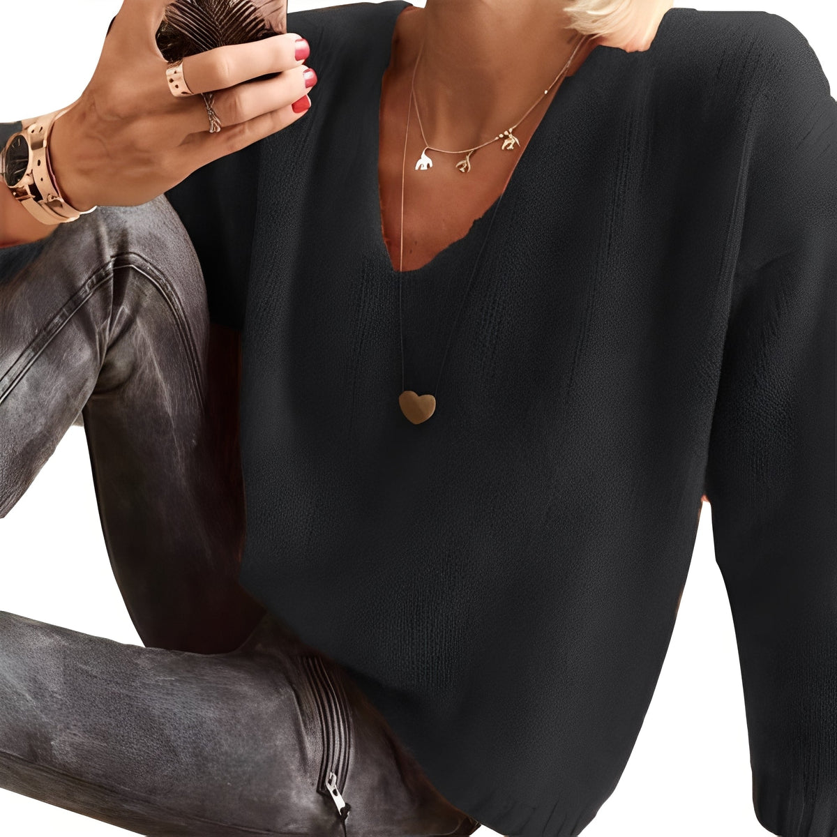 Dorris - Pull Décontracté à Manches Longues pour Femmes