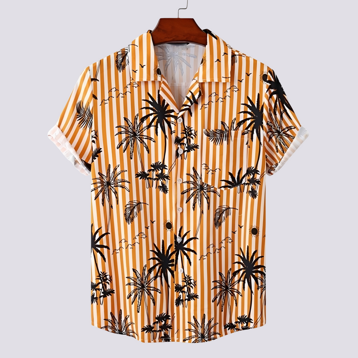 Ronan - Chemise homme chic avec motif hawaïen