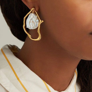 Boucles d'oreilles en perles irrégulières - boucles d'oreilles pendantes en perles