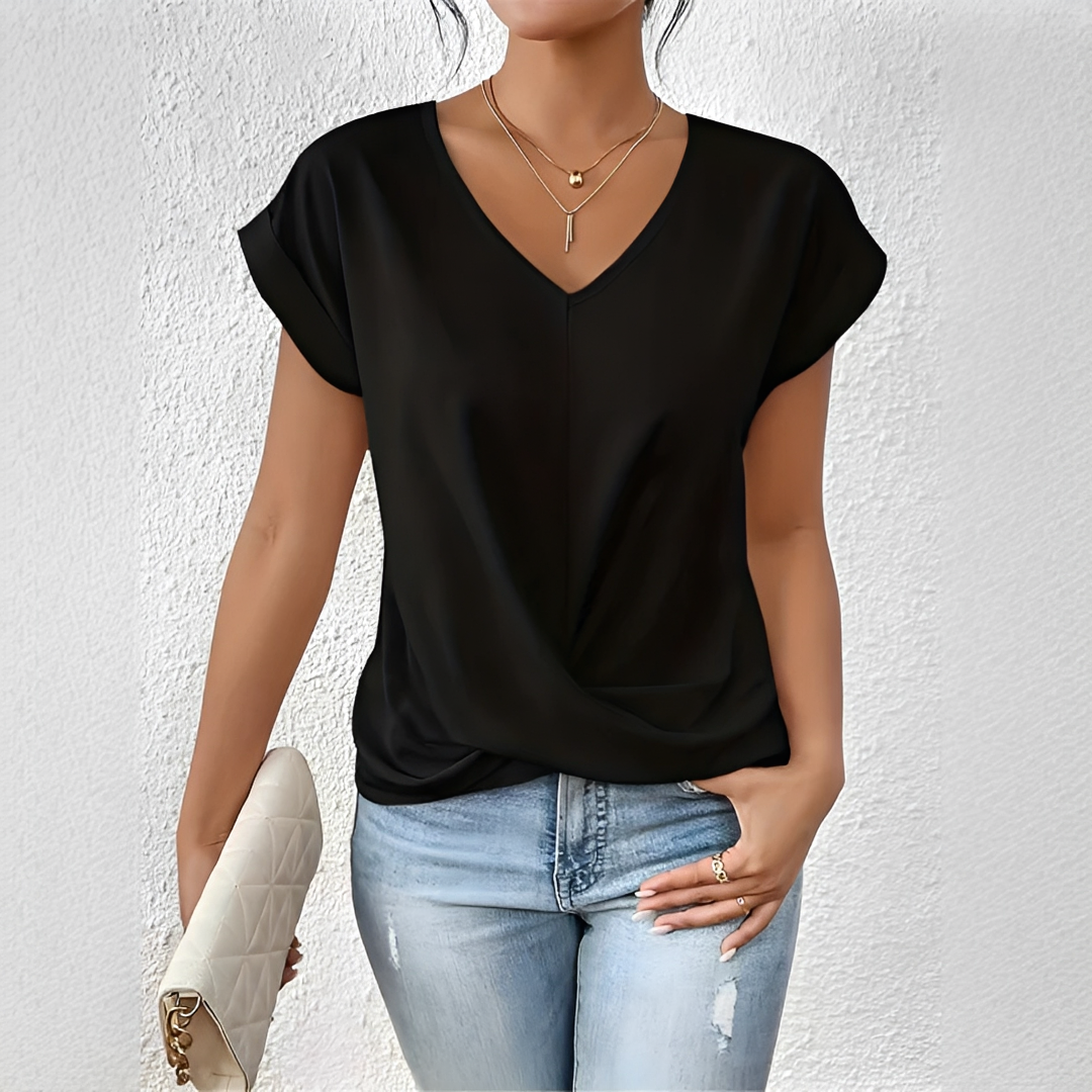 Velanie - T-Shirt Col V Relax