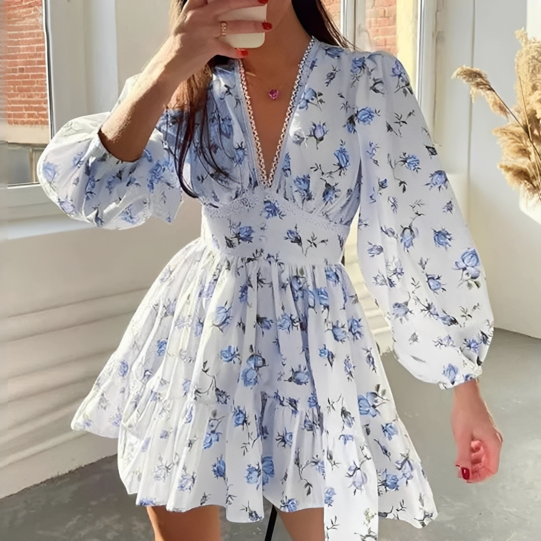 Jessamin - Robe d'été chic avec motifs floraux pour femme