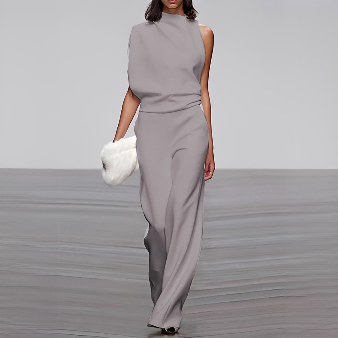 Noviem - Combinaison chic à encolure ronde pour femme