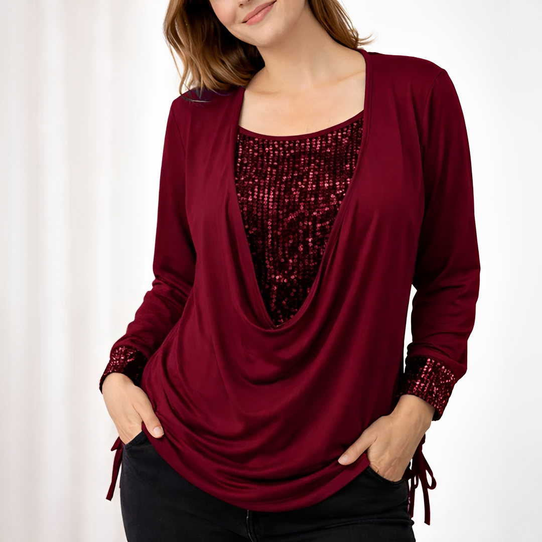 Klarise - Blouse chic à manches longues pour femme