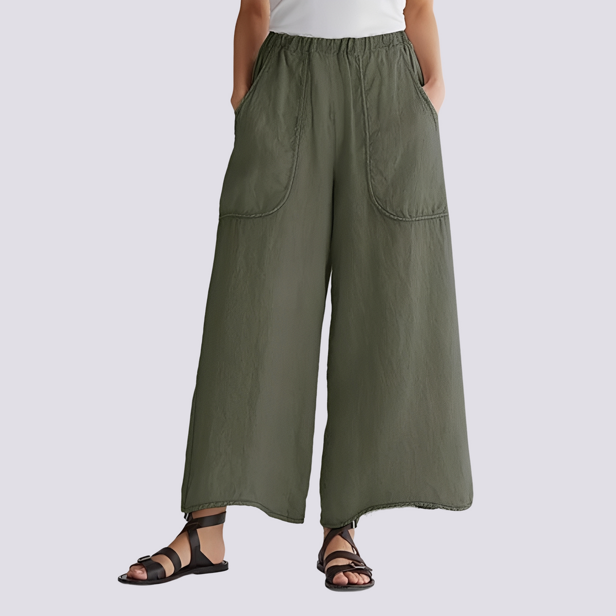 Angela - Pantalon large décontracté pour femmes