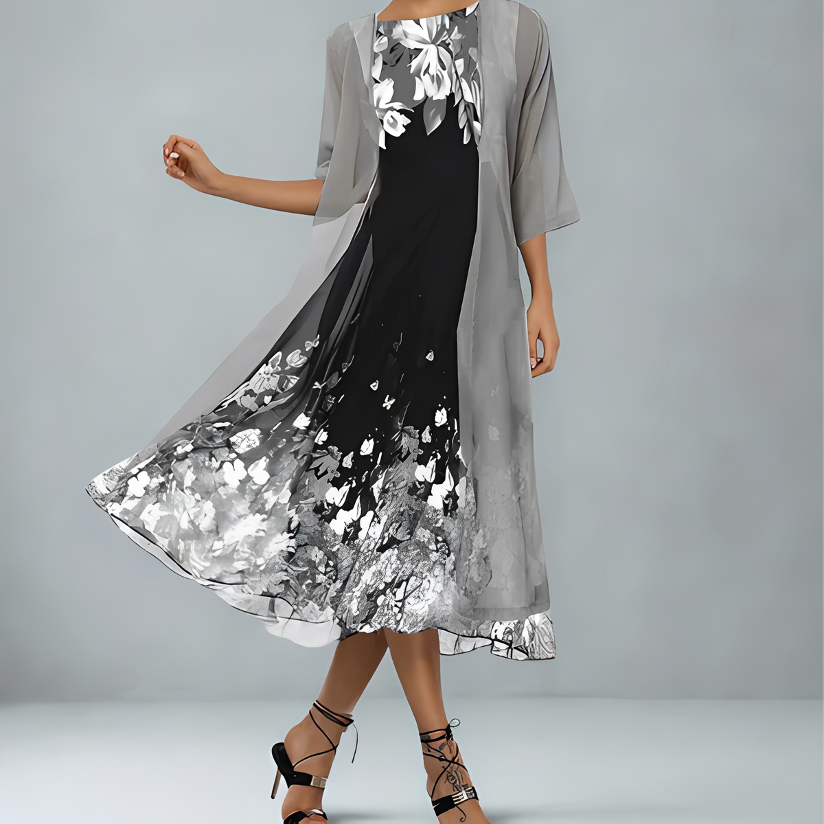 Jeizel - Ensemble de deux pièces avec imprimé floral pour femme