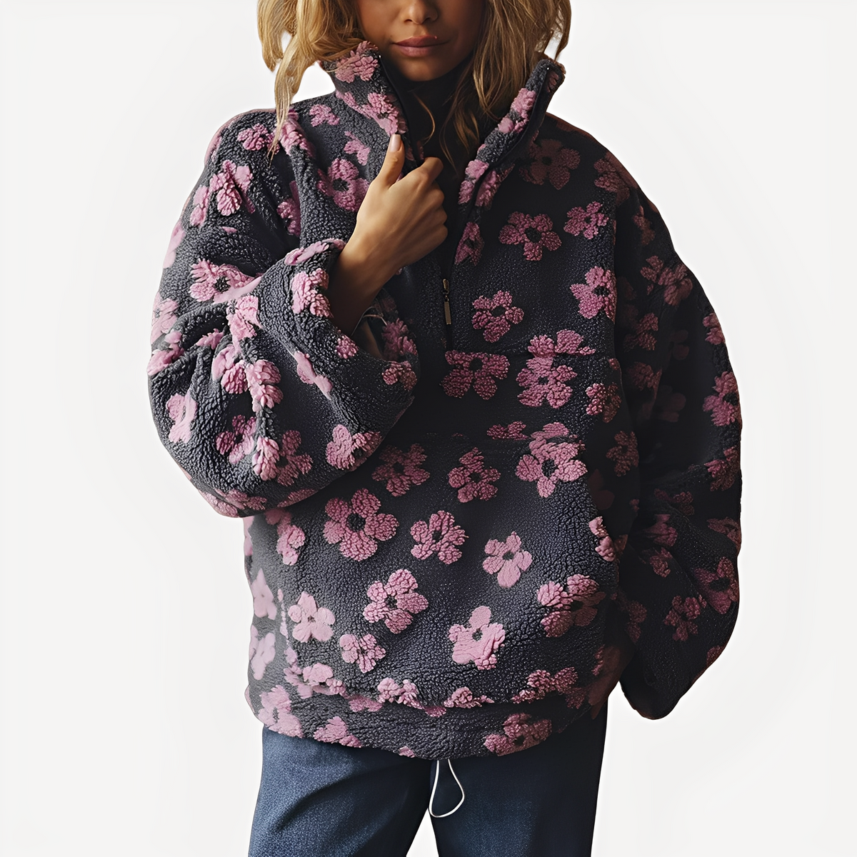 Elizabeth - Pull chic avec motif floral