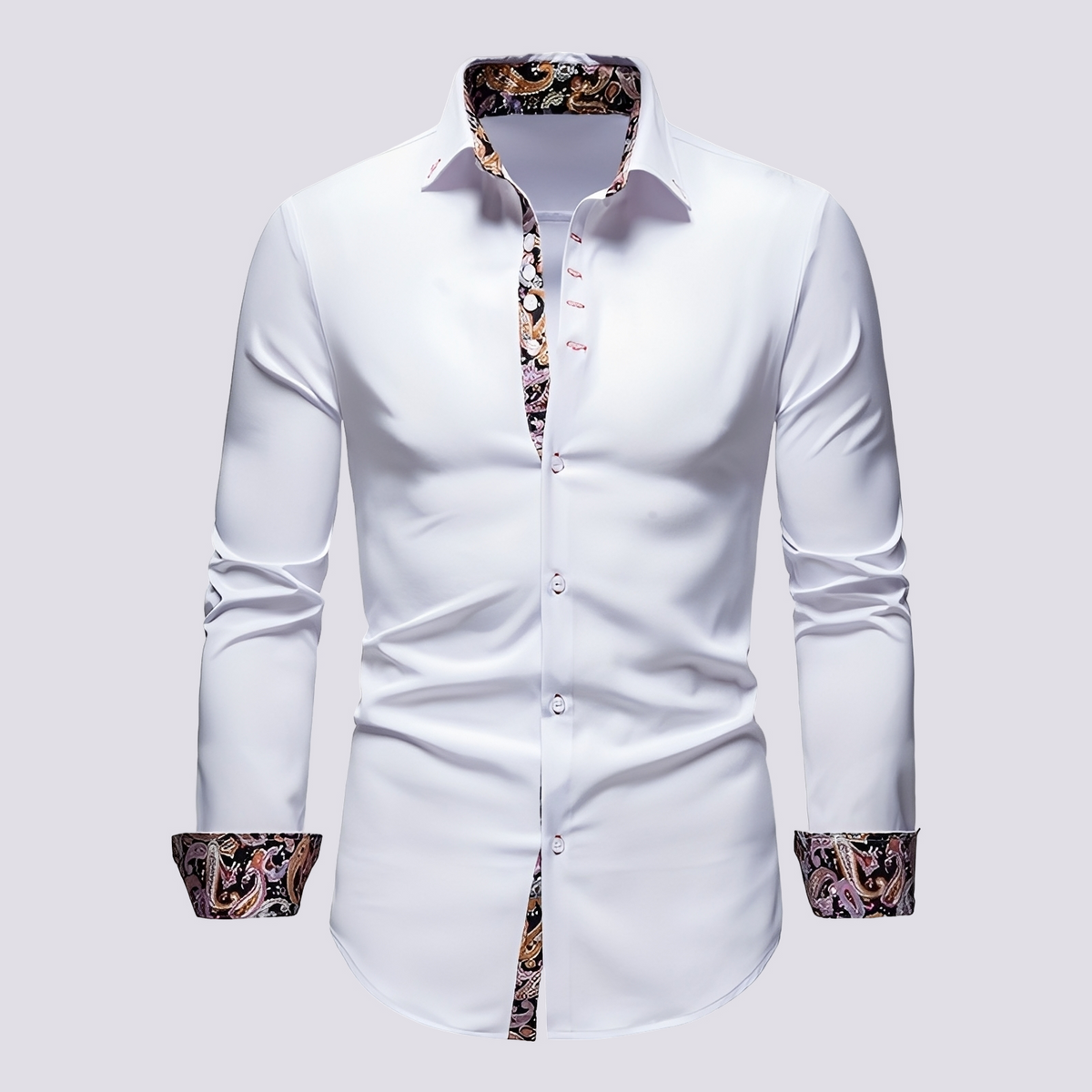 Xander - Chemise à manches longues chic et contemporaine pour hommes