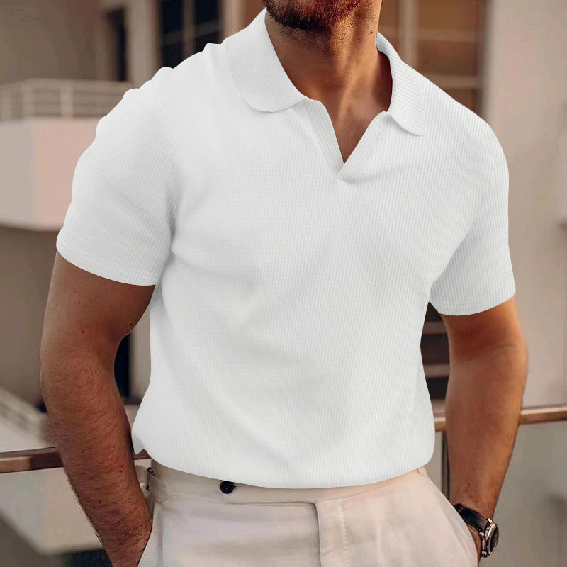 Ollie - Polo gaufré décontracté pour hommes