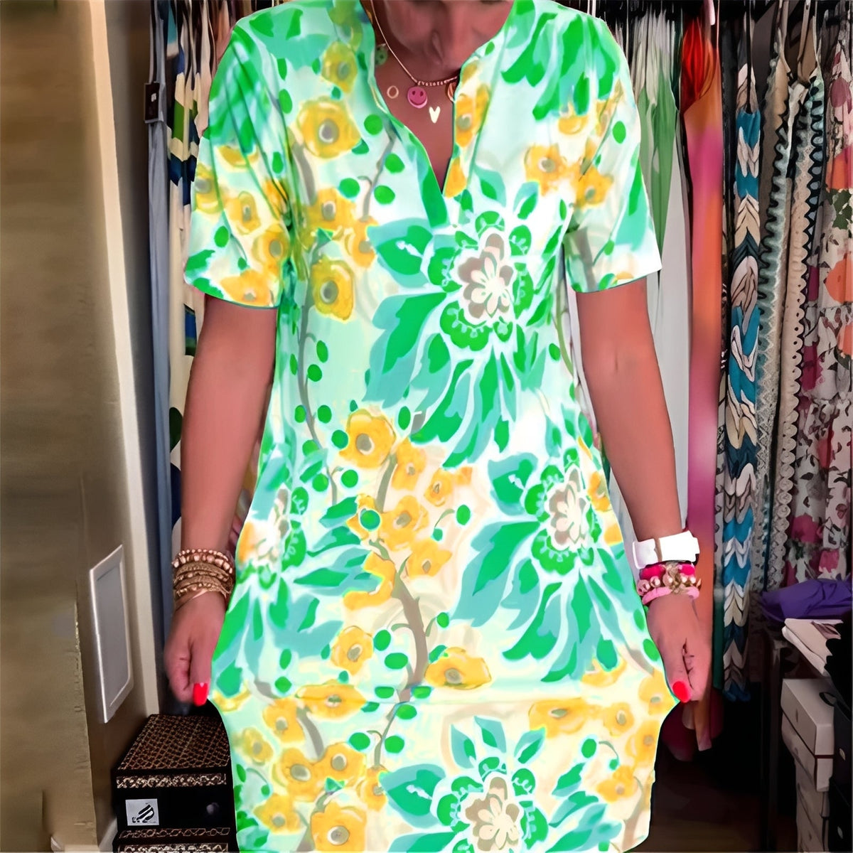 Abbie - Robe chic à imprimé floral pour femmes