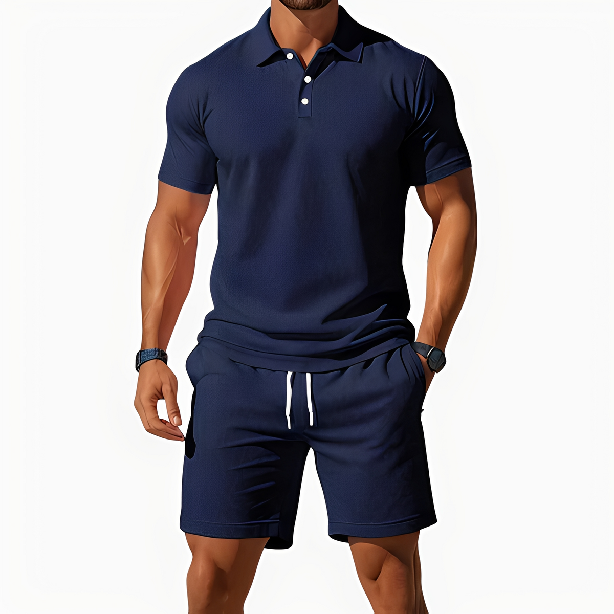 Aldrin - Ensemble polo et short tendance pour homme