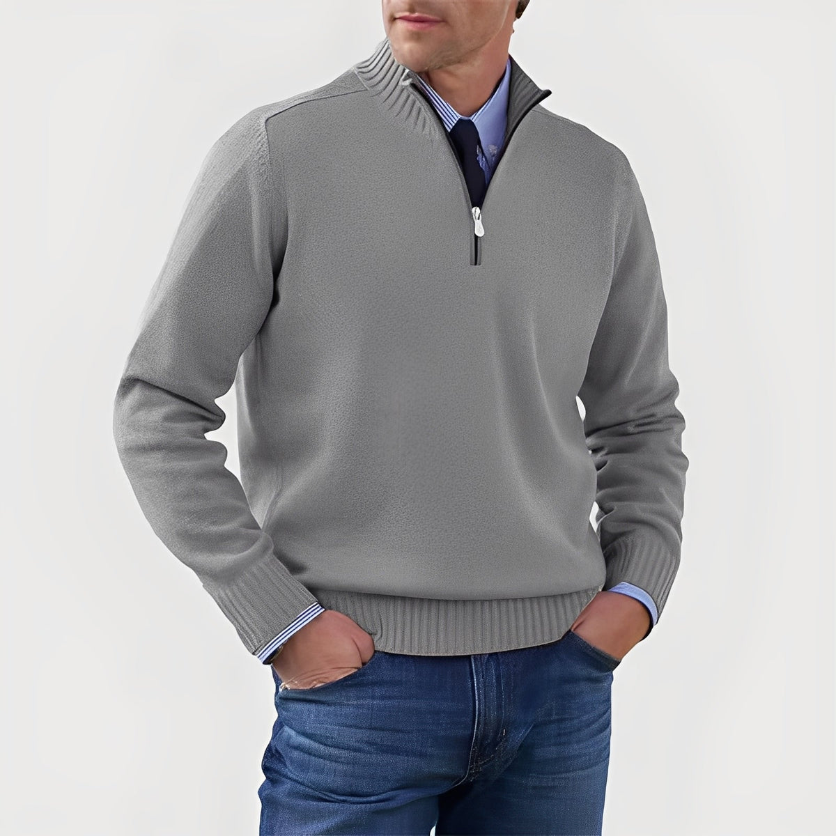 Nolan - Pull confortable avec demi-fermeture éclair