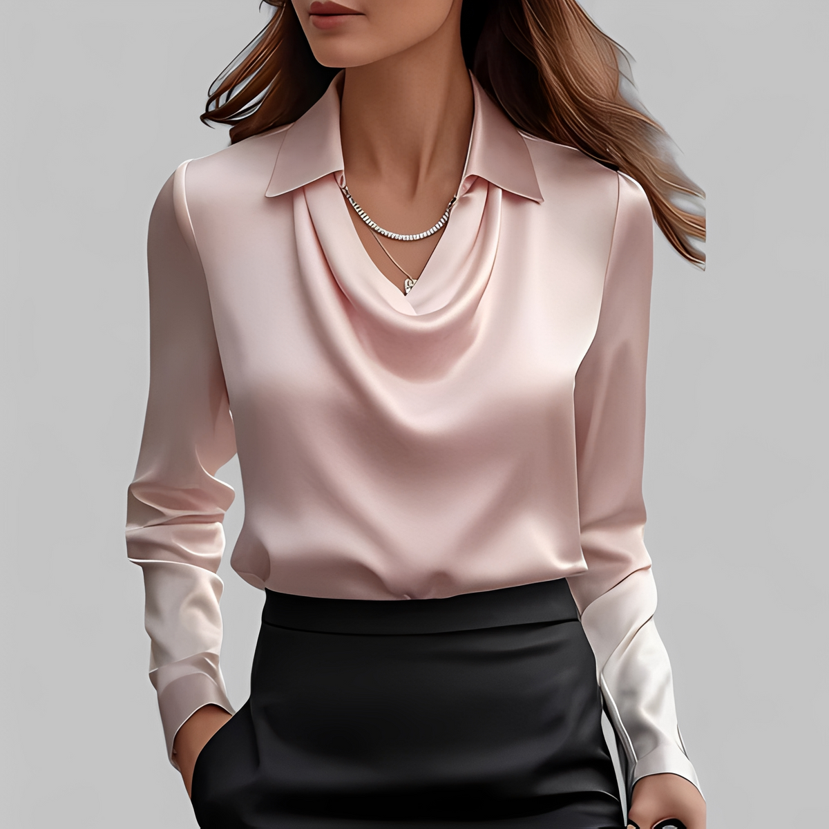 Emmalyn - Chemisier drapé chic pour femme
