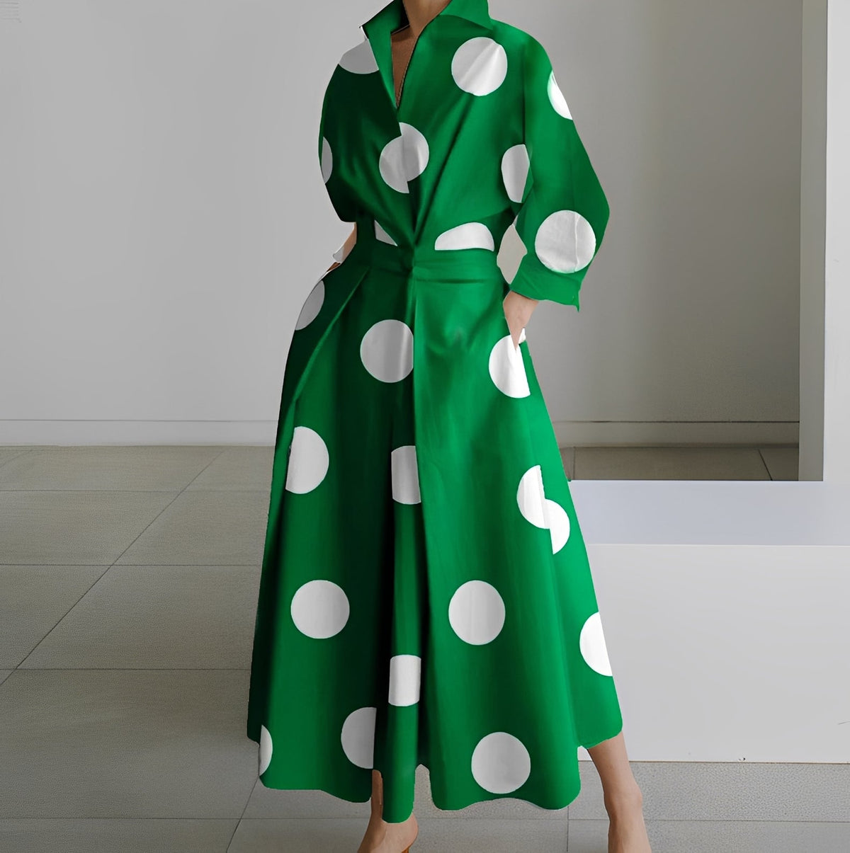 Martha - Robe chemise chic à motif abstrait pour femmes