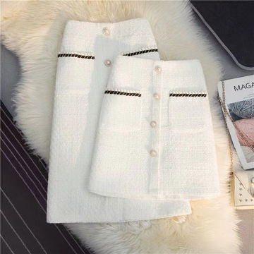 Dorothea - Jupe en tweed trapèze taille haute