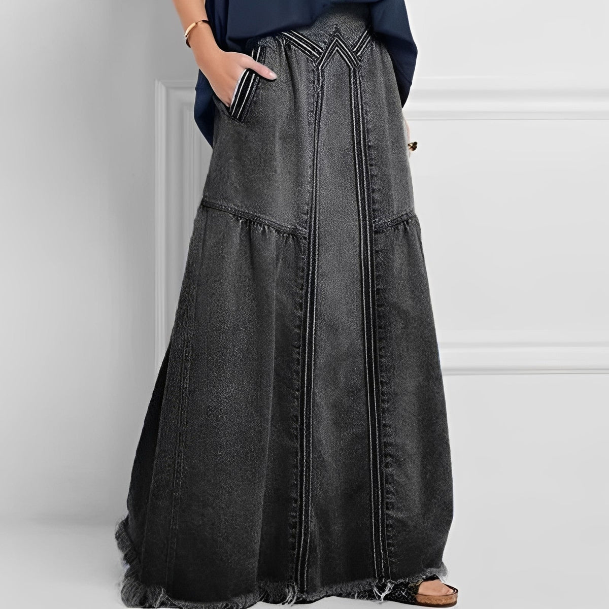 Nella - Jupe en denim chic avec poche pour femmes