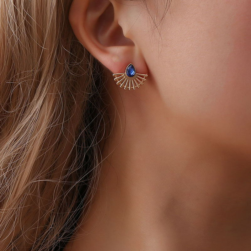 Boucles d'oreilles en éventail Art Déco - Boucles d'oreilles bohèmes