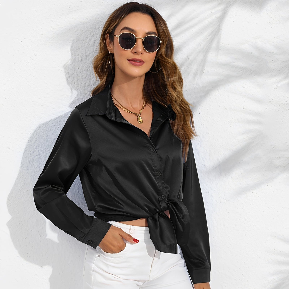 Erica - Blouse actuelle à manches longues pour femmes