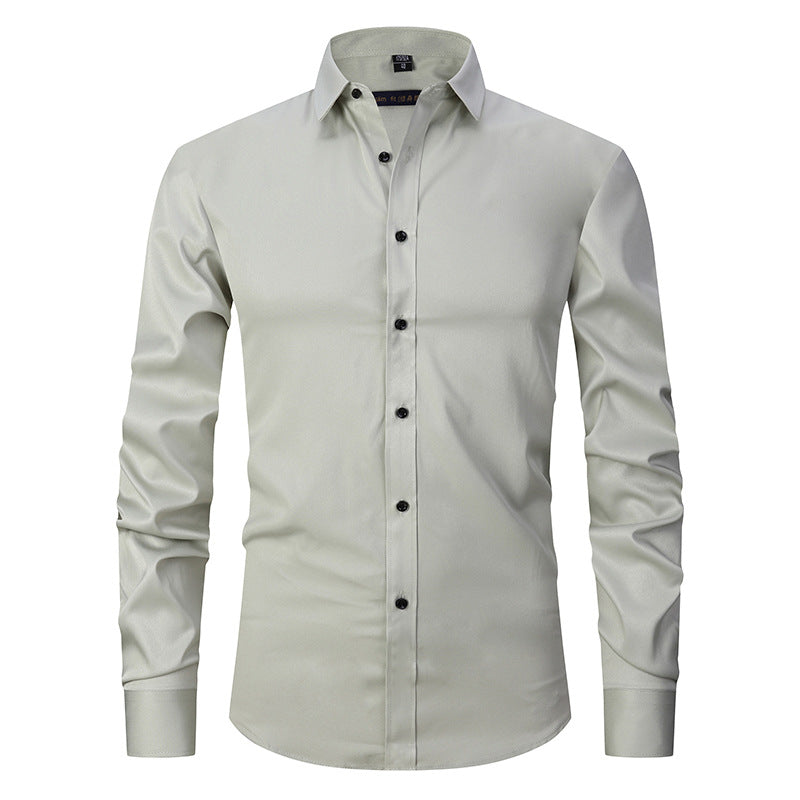 Ronan - Chemise formelle simple à manches longues pour hommes