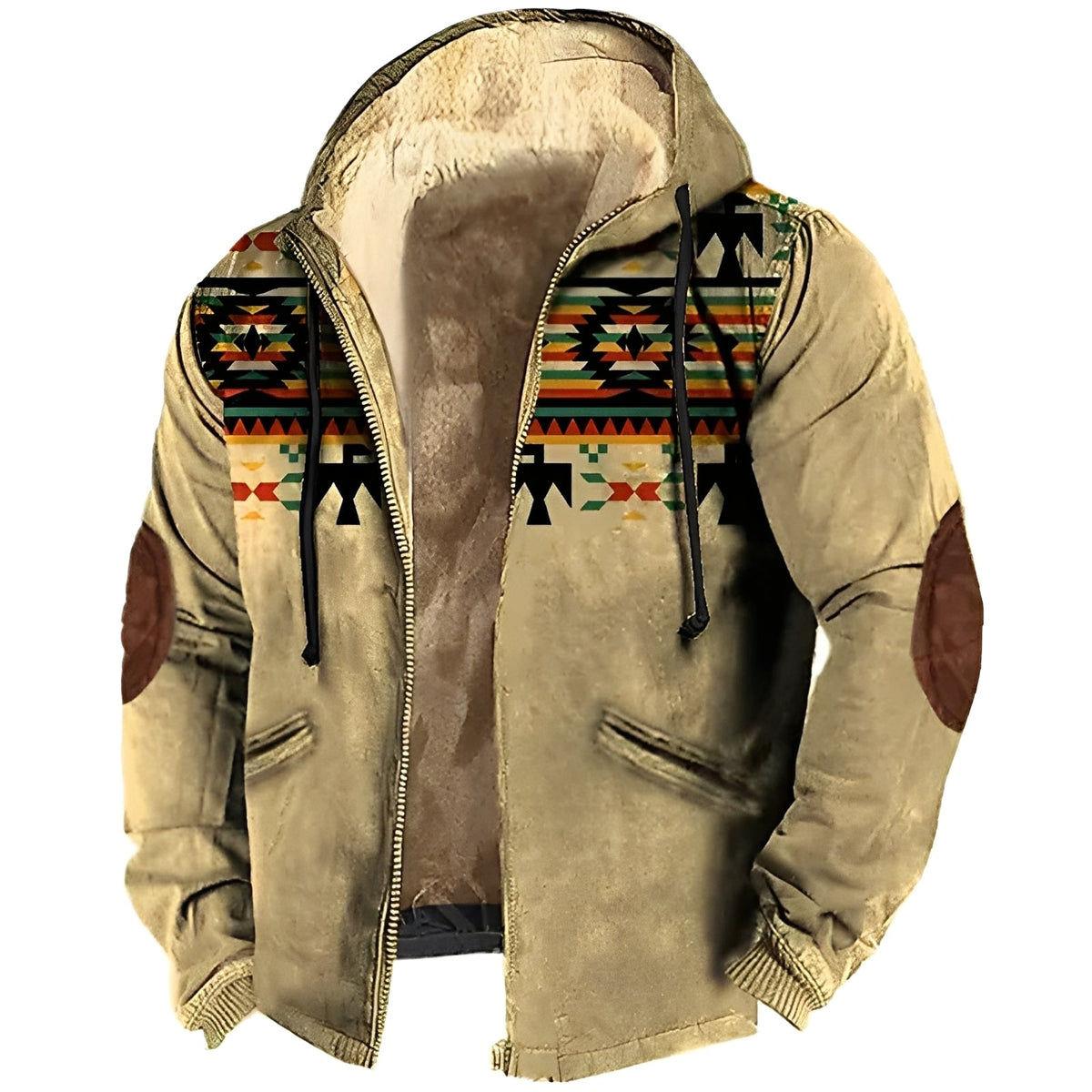 Terrance - Veste à capuche style tribal pour hommes