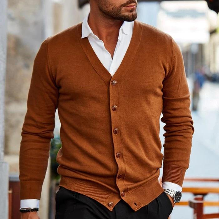 Aamir - Cardigan en maille pour homme – Confort et style intemporel