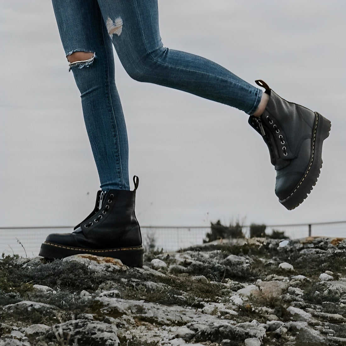 Payton - Bottes casual à talons épais pour femmes