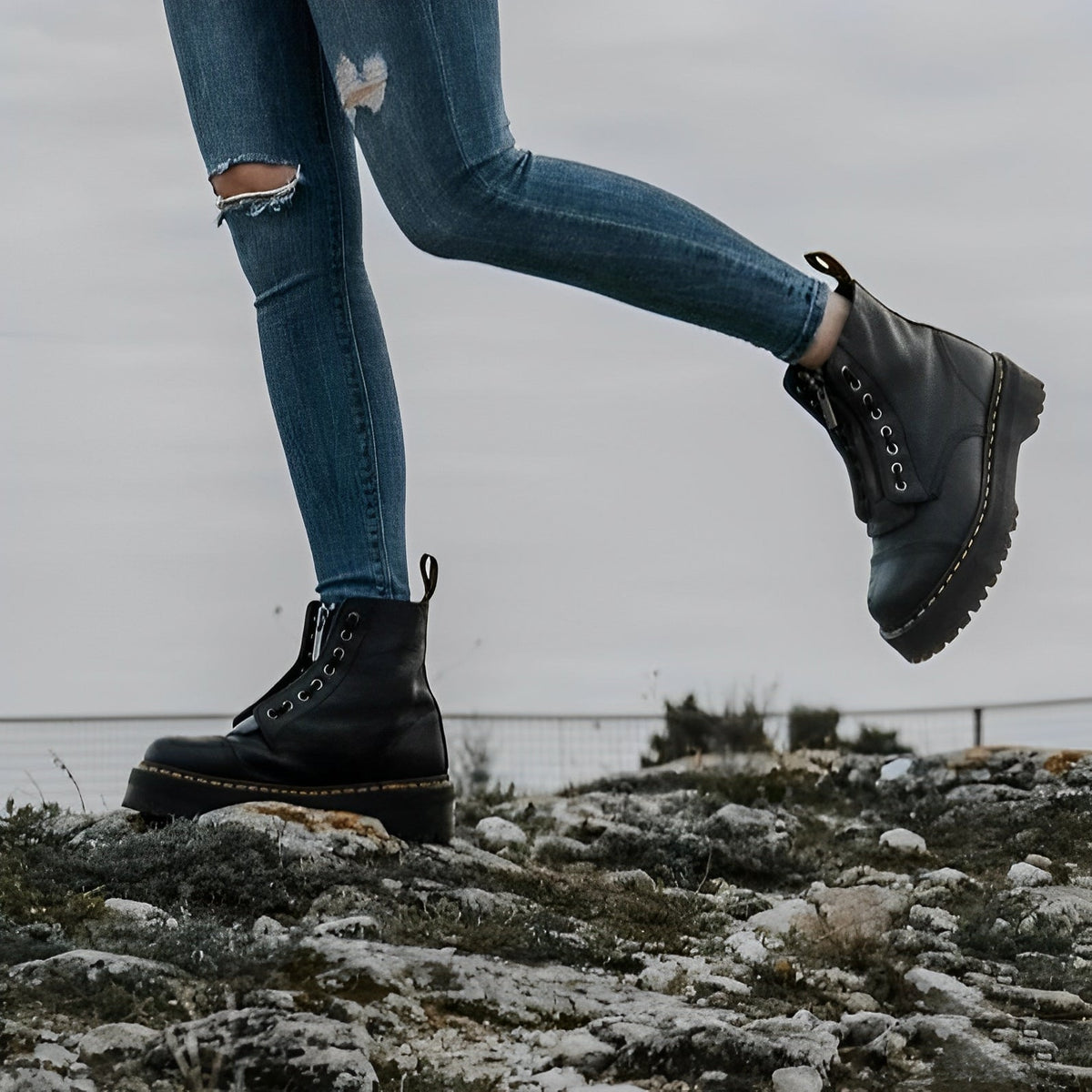 Payton - Bottes casual à talons épais pour femmes