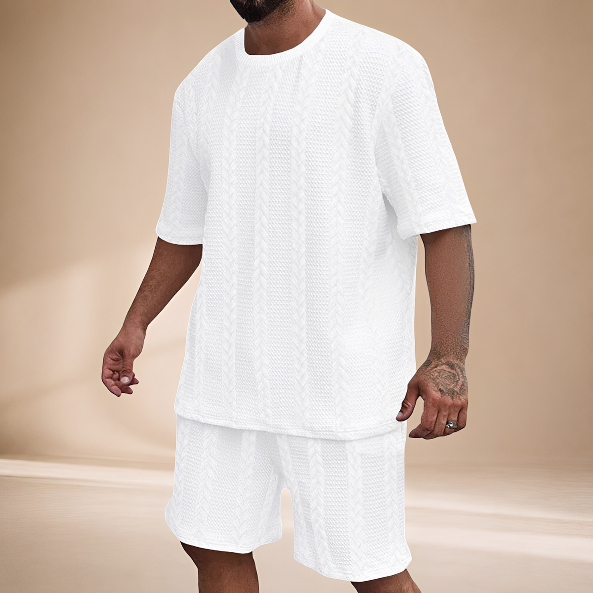 Johnston - Ensemble T-shirt et Shorts Amples