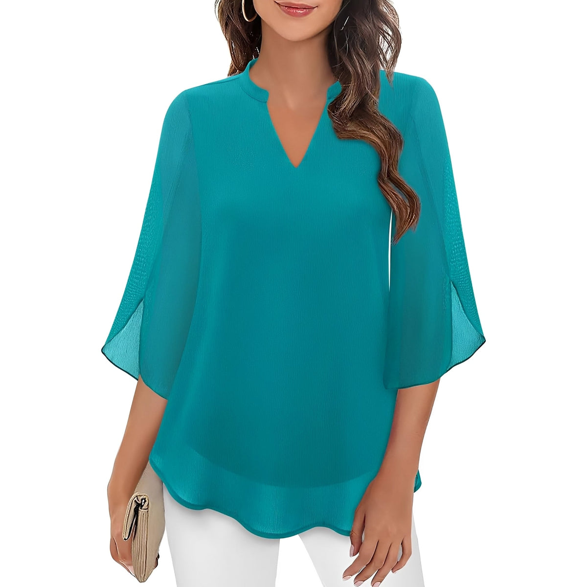 Vanessa - Blouse large à col en V pour femmes