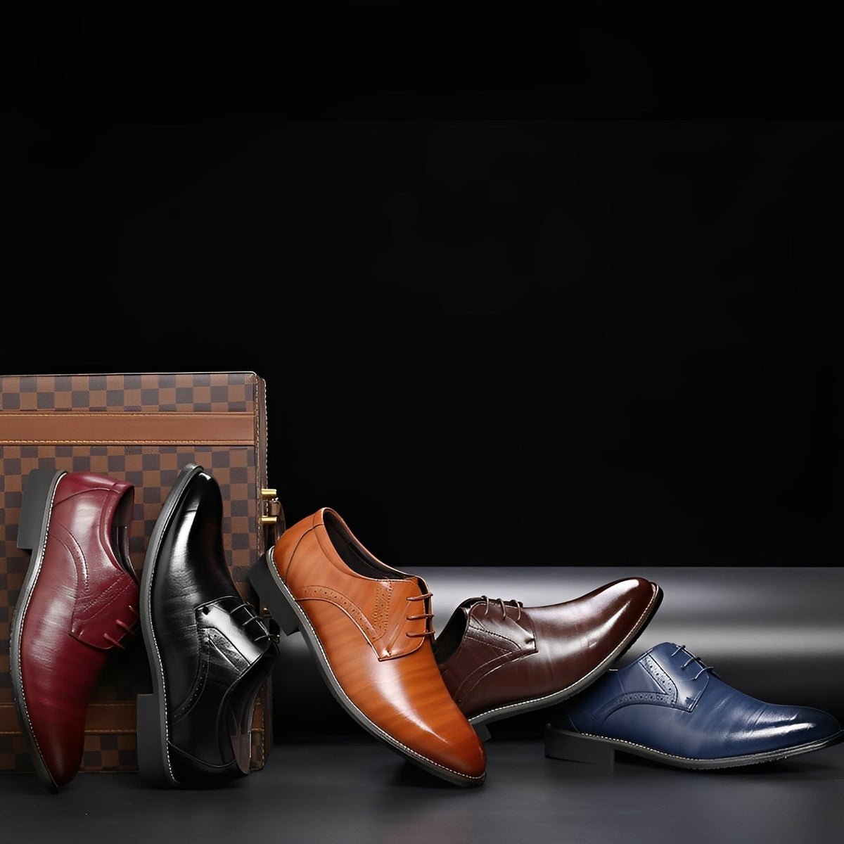 Desmond - Chaussures en cuir formelles avec détails brogue pour hommes