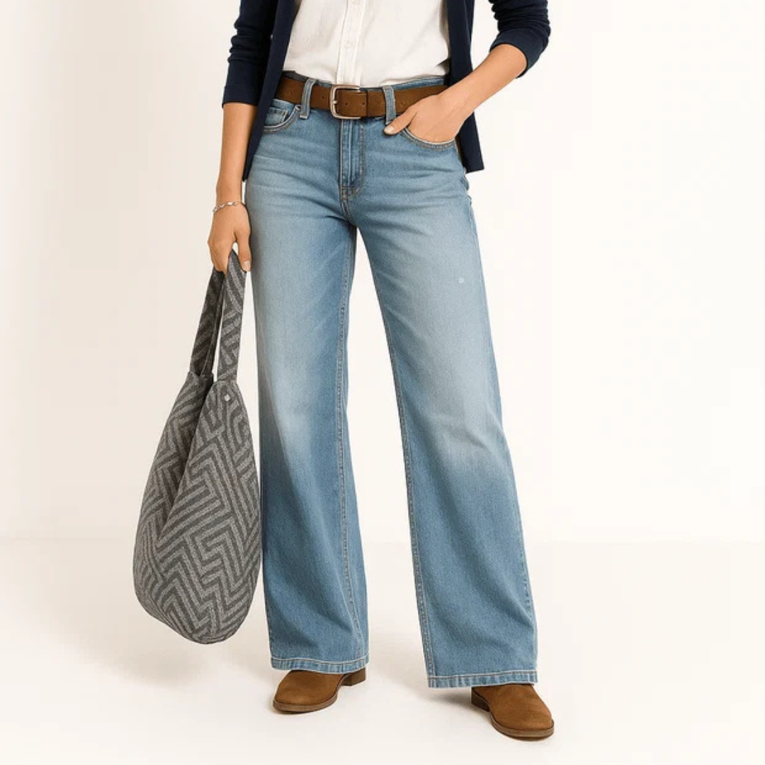 Majken - Pantalon chic à jambes larges