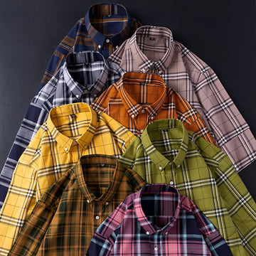 Aldrine - Chemise décontractée à manches longues pour homme