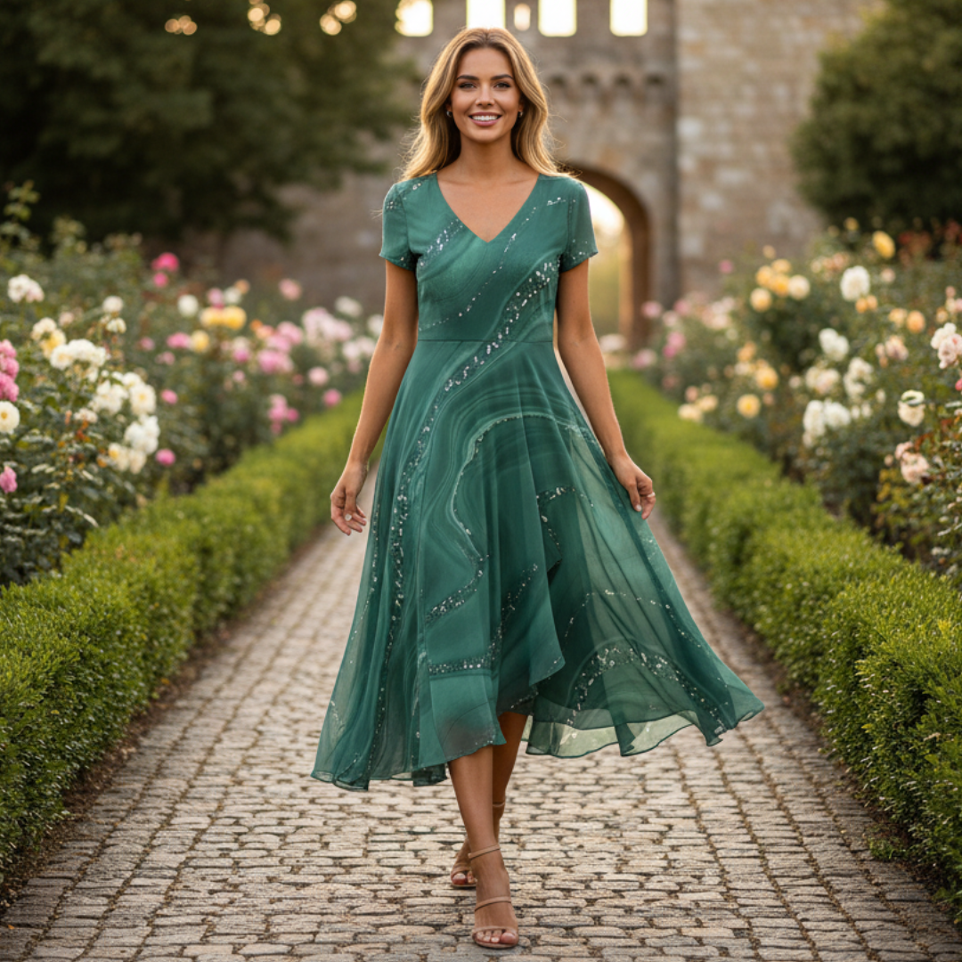 Eliana - Robe Élégante à Col en V