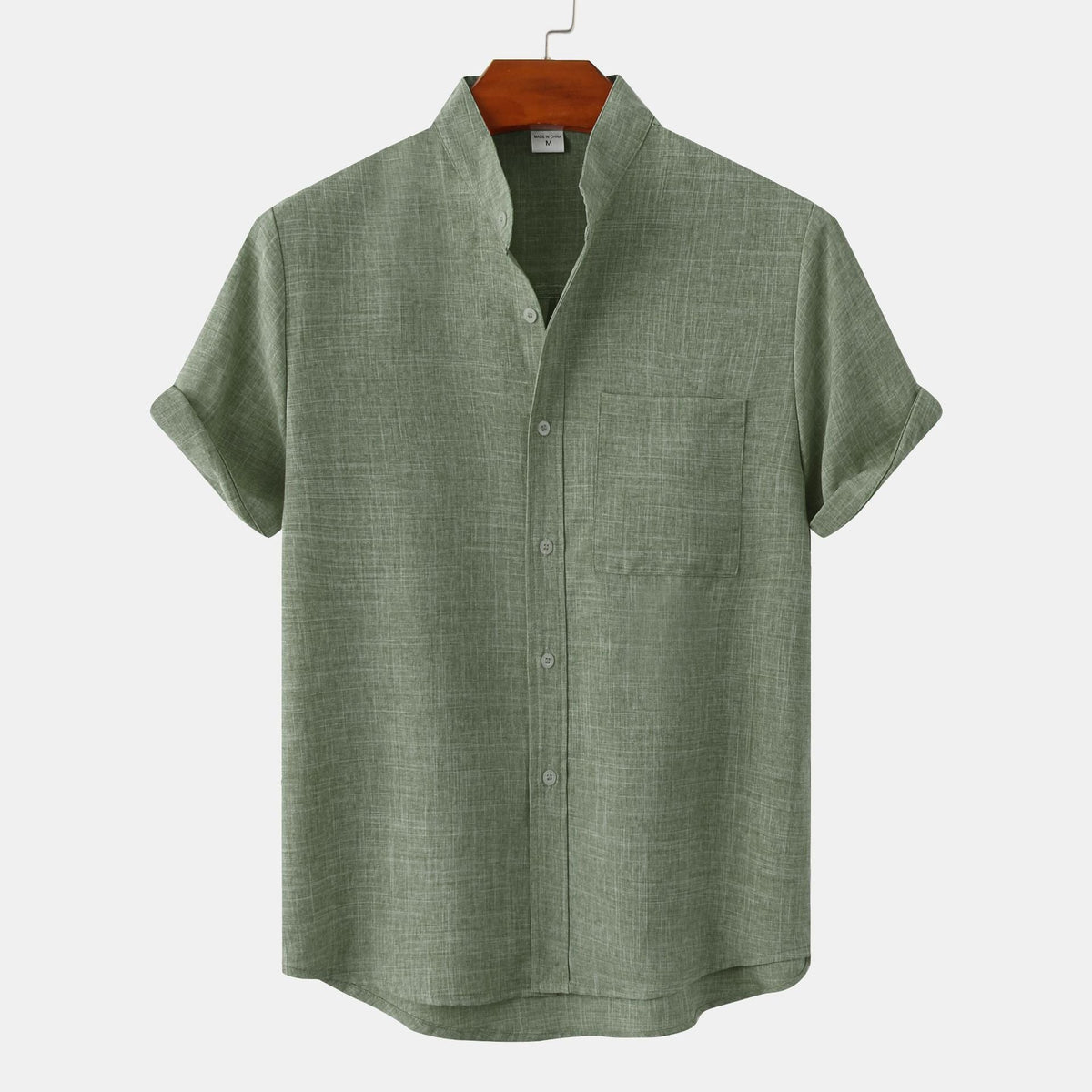 Bastien - Chemise homme en lin à manches courtes avec revers