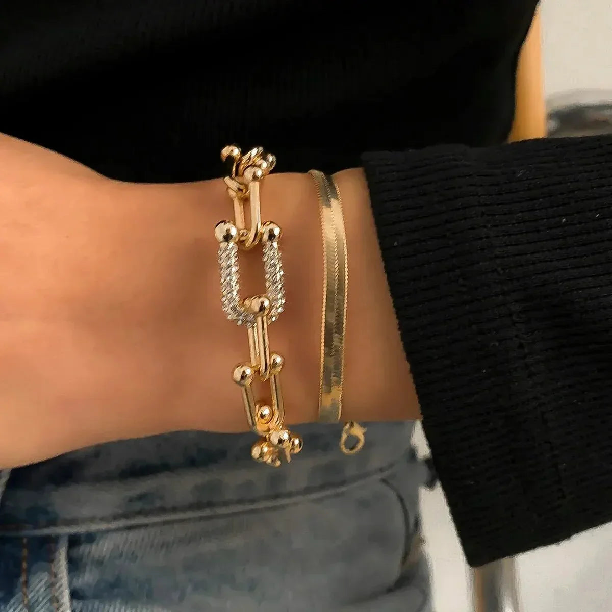 Maelys – Ensemble de Bracelets Chaîne & Serpent