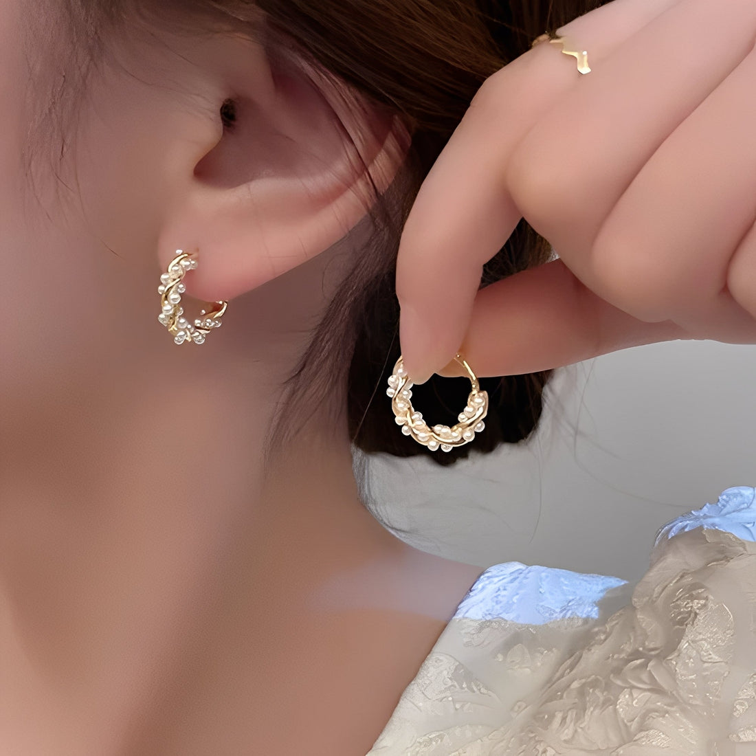 Ellie – Boucles d'oreilles en perles tressées