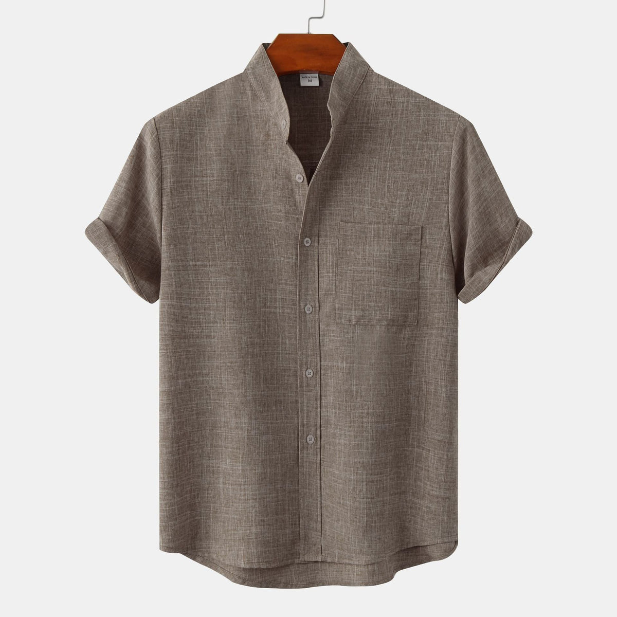Bastien - Chemise homme en lin à manches courtes avec revers