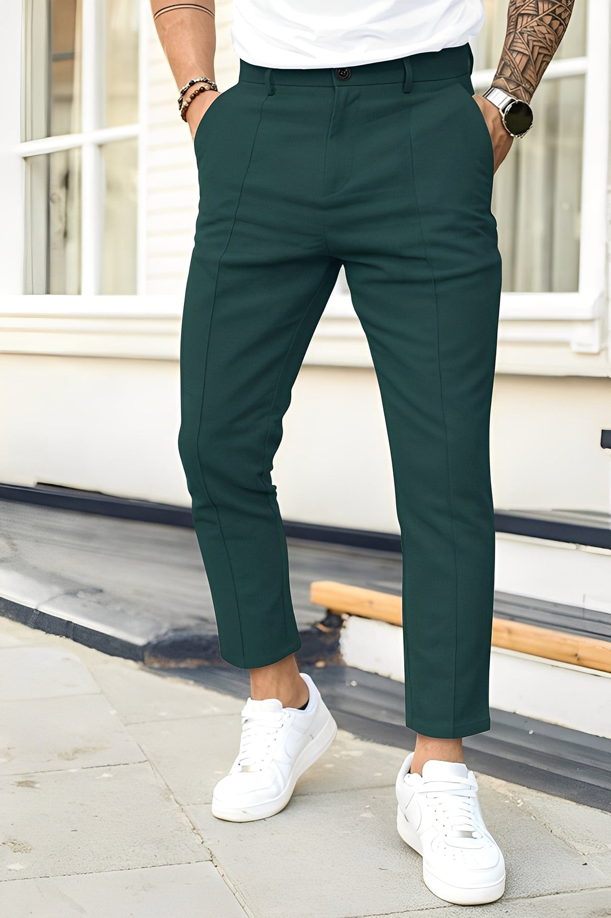 Carson - Pantalon Décontracté Formel pour Hommes