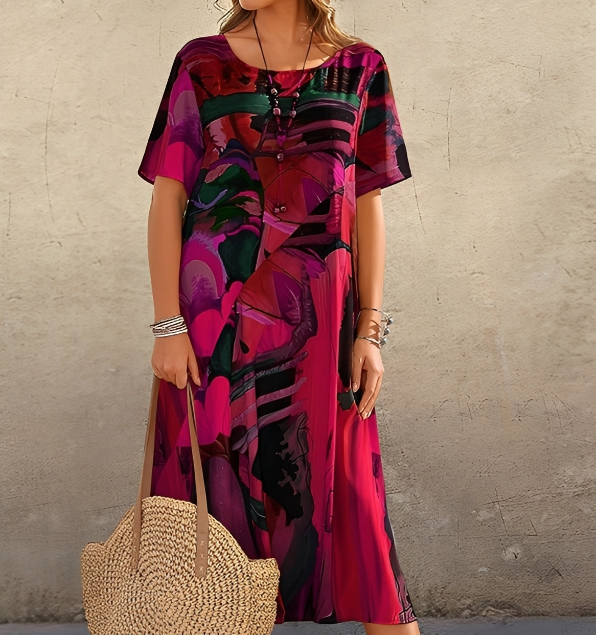 Theresa - Robe décontractée à motifs pour femmes