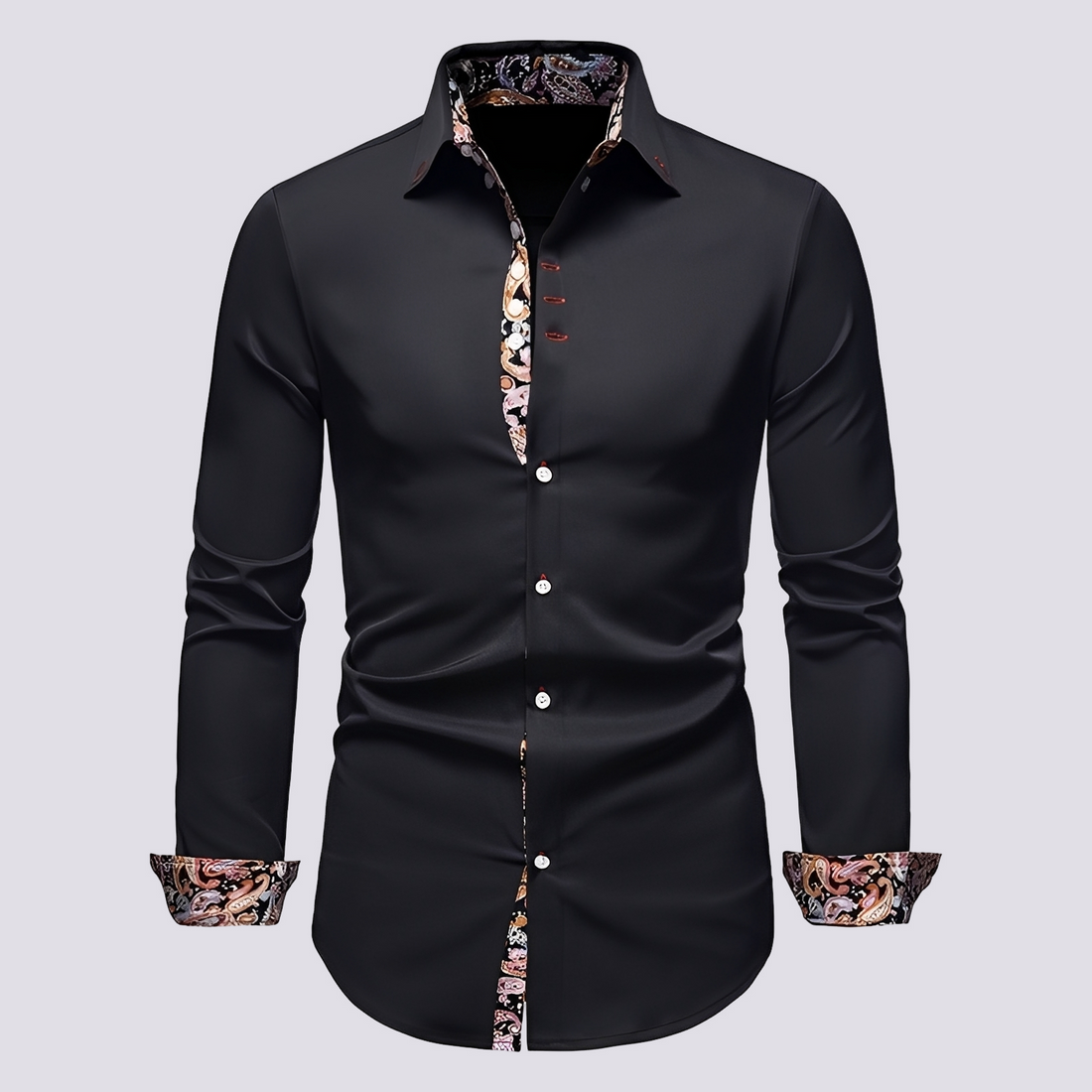Xander - Chemise à manches longues chic et contemporaine pour hommes