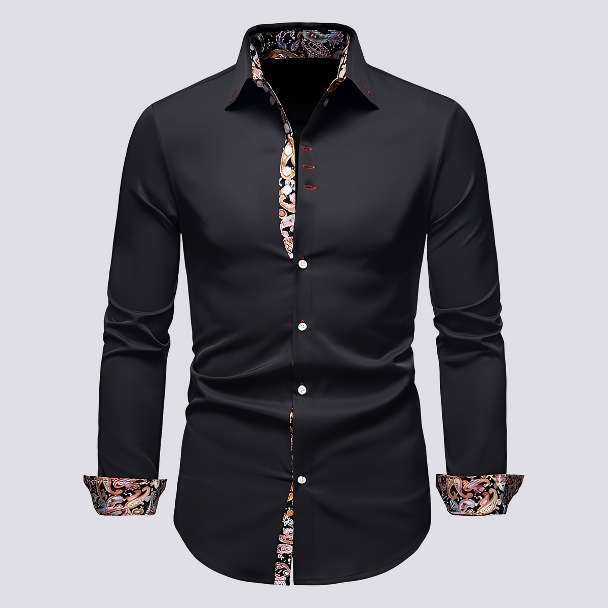 Xander - Chemise à manches longues chic et contemporaine pour hommes